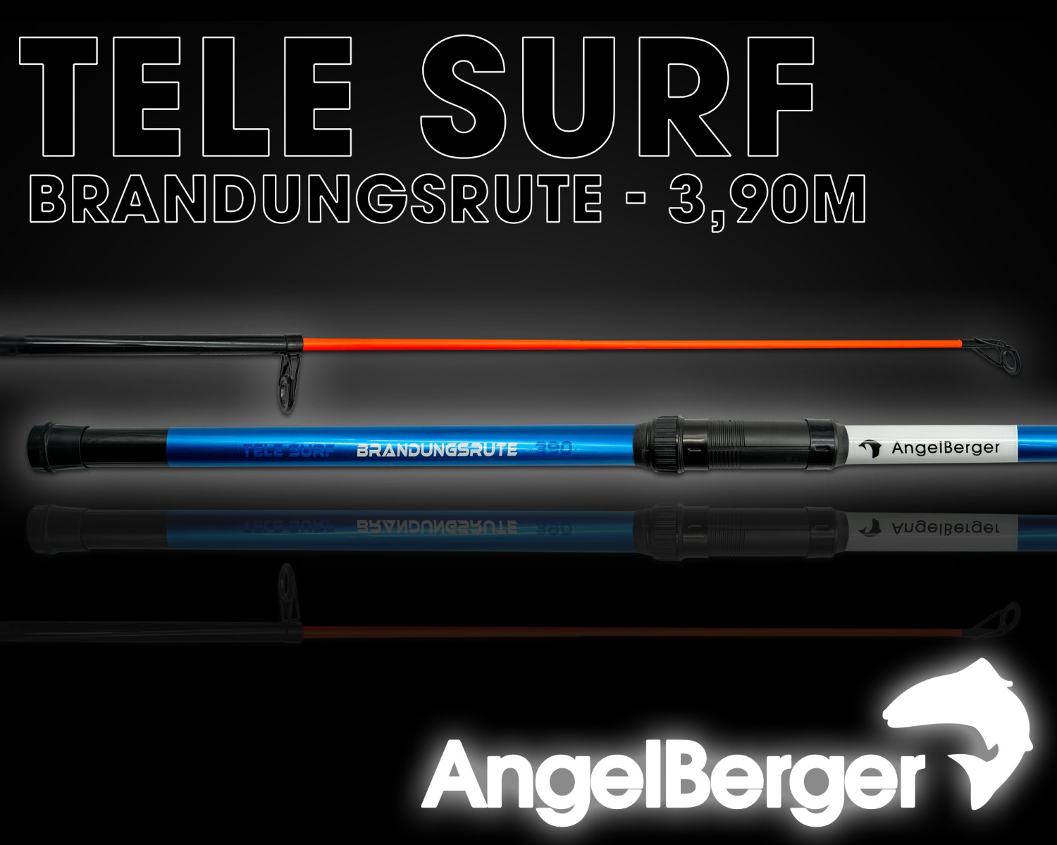 Angel Berger Tele Surf Brandungsrute 3,90m 100-250g Meeresrute Surfrute Meeresangel Brandungsangel