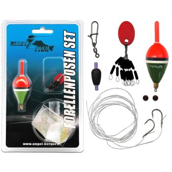 Angel Berger Forellen Posen Set Posenmontage Ready2Fish Angelset Forelle