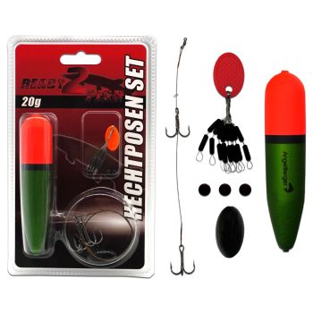 Angel Berger Hecht Posen Set 15g Köderfischmontage Ready2Fish Angelset Hecht