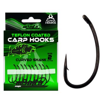 Magic Baits Curved Shank 4 Karpfenhaken Boiliehaken Carp Hooks Angelhaken