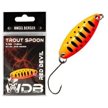 Wild Devil Baits Trout Spoon Red Devil Forellen Blinker Mini Spoon Forellenangeln