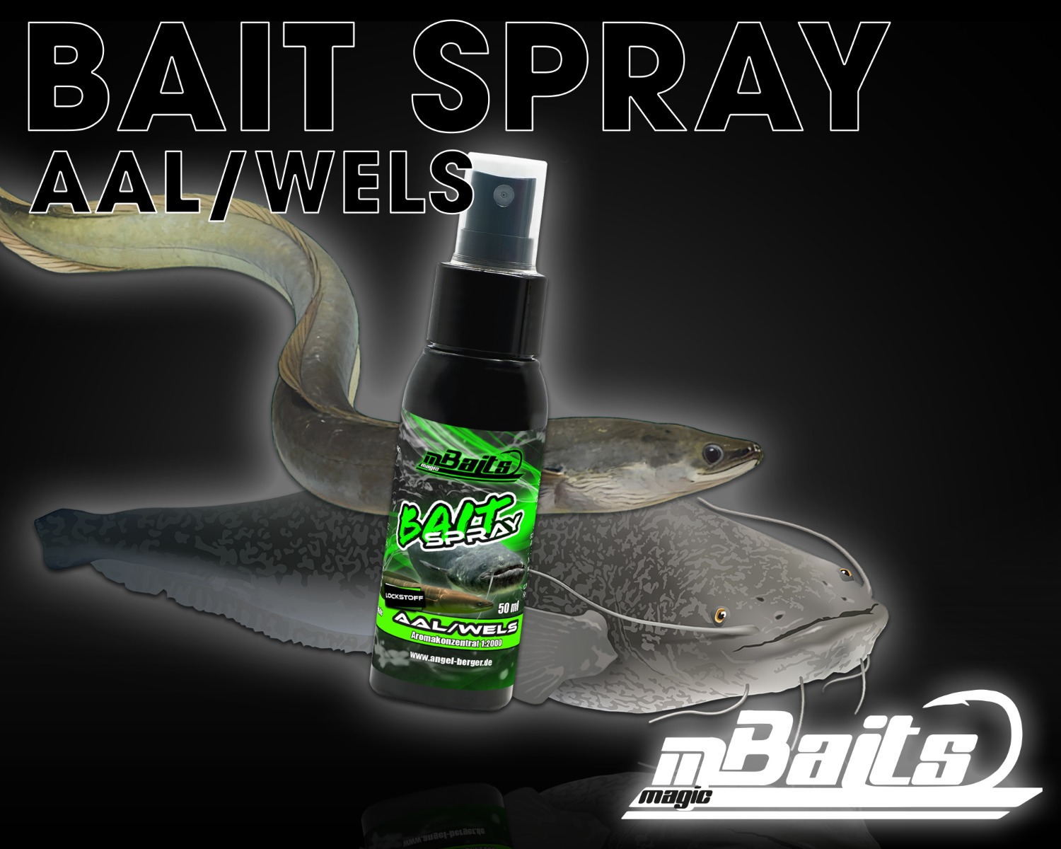 Magic Baits Bait Spray Aal - Wels Power Lockstoffspray Carp Köderspray Flüssiglockstoff Attractor