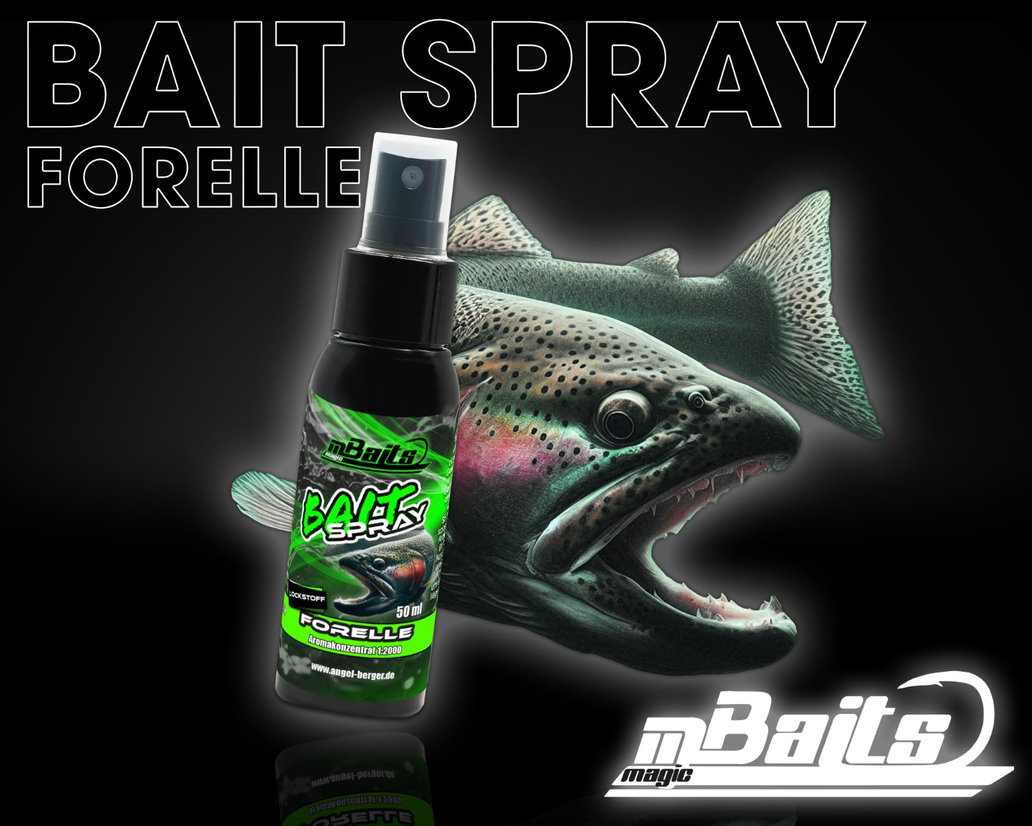 Magic Baits Bait Spray Forelle Power Lockstoffspray Carp Köderspray Flüssiglockstoff Attractor