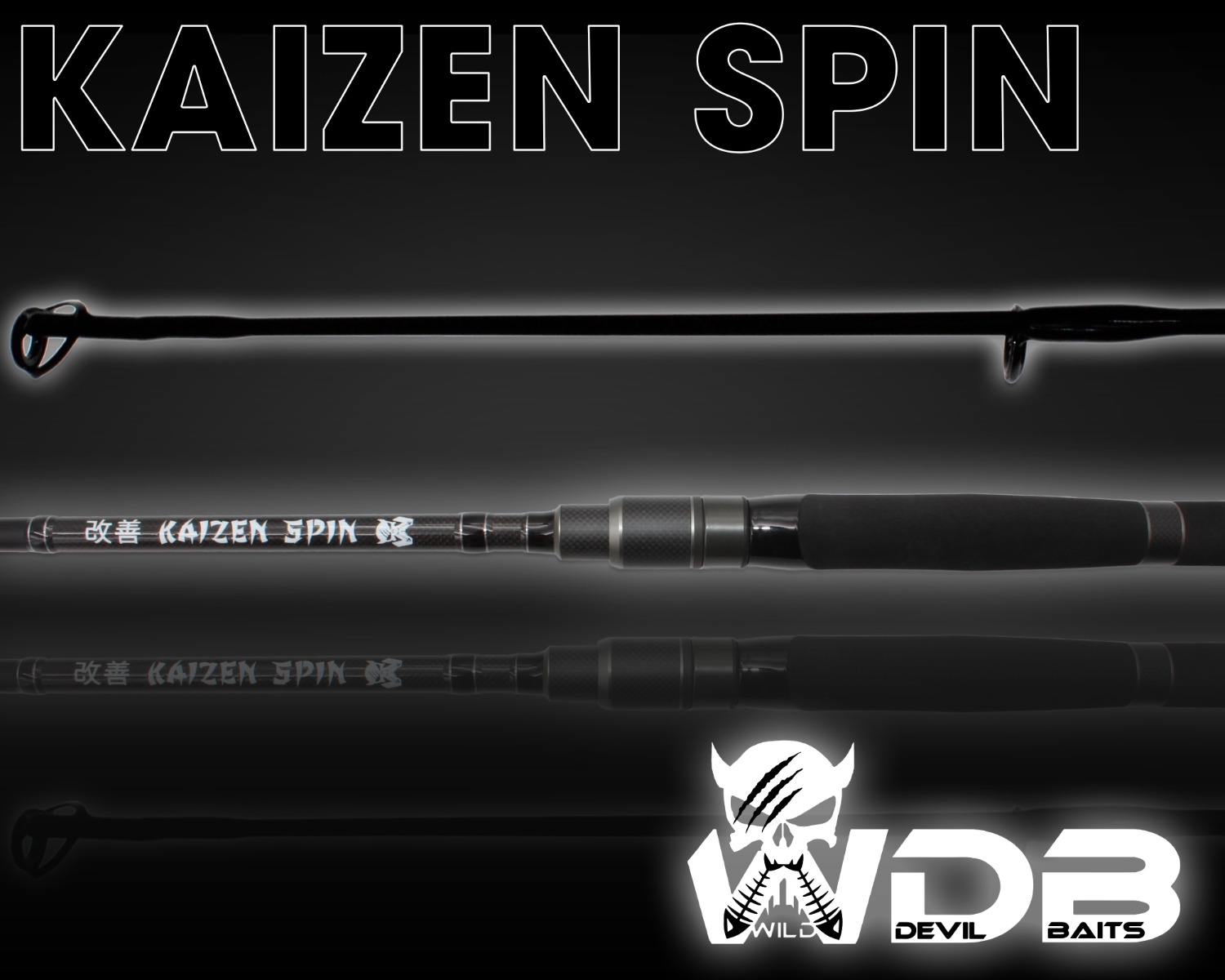 Wild Devil Baits Kaizen Spin Spinnrute mit Tasche Barsch Rute Zanderrute Hechtrute 40T Toray Carbon Angelrute Spinnfischen Raubfischrute