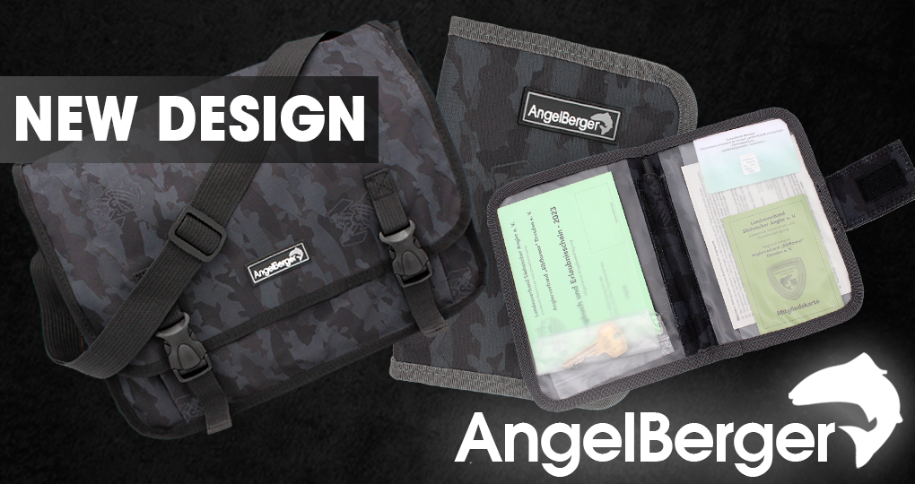Neues Raubfisch Camo Design für Angel Berger Taschen, Spinnstasche, Ausweishülle