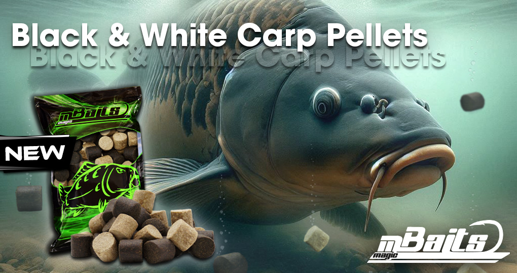 Magic Baits Black & White Carp Pellets 20mm 1kg oder 3kg oder 4 Kg im Eimer Karpfenpellets with Bucket 