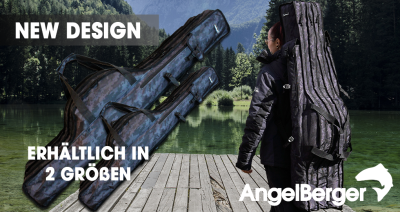 Angel Berger Rutenfutteral Camo Rutentasche 3fach 2 Größen Rod Bag Rod Case Angelrutentasche