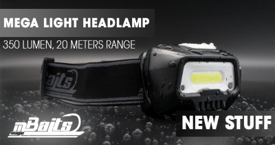 Magic Baits Wild Devil Baits Mega Light Head Lamp Kopflampe mit Bewegungssensor USB Akku Sensor LED Stirnlampe 