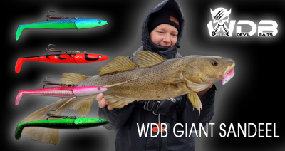  Wild Devil Baits Giant Sand Eel 286g Sandaal Meeres Shad Gummifisch 286g Angelköder
