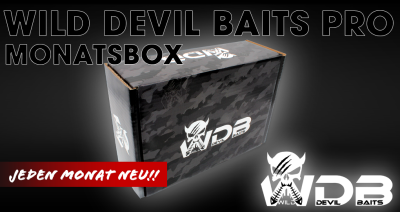 Wild Devil Baits Pro Petri Box Monatsbox Raubfischbox Angelbox Promo Box Geschenk Angelzubehör Geschenkideen