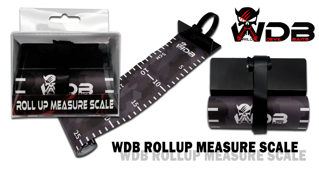 NEU! Wild Devil Baits Rollup Measure Scale Fish Ruler Fisch Maßband Measuring Mat zum Fisch Messen